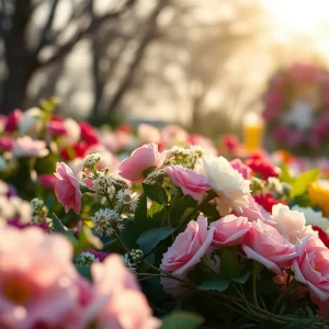 Memorial tribute for Nicole Ceaser Love with flowers