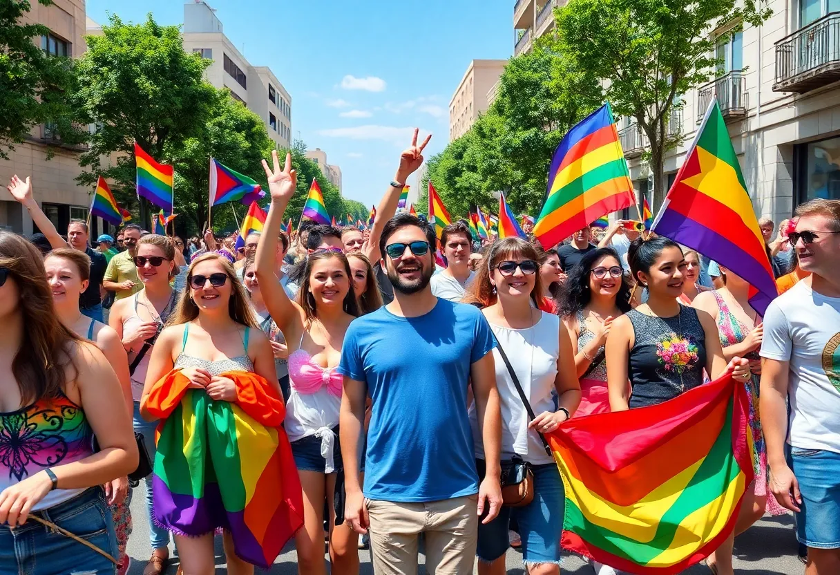 Participants celebrating at the Pride Houston 2025 event, showcasing diversity and unity.