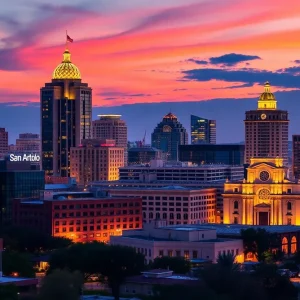 San Antonio Skyline at Dusk