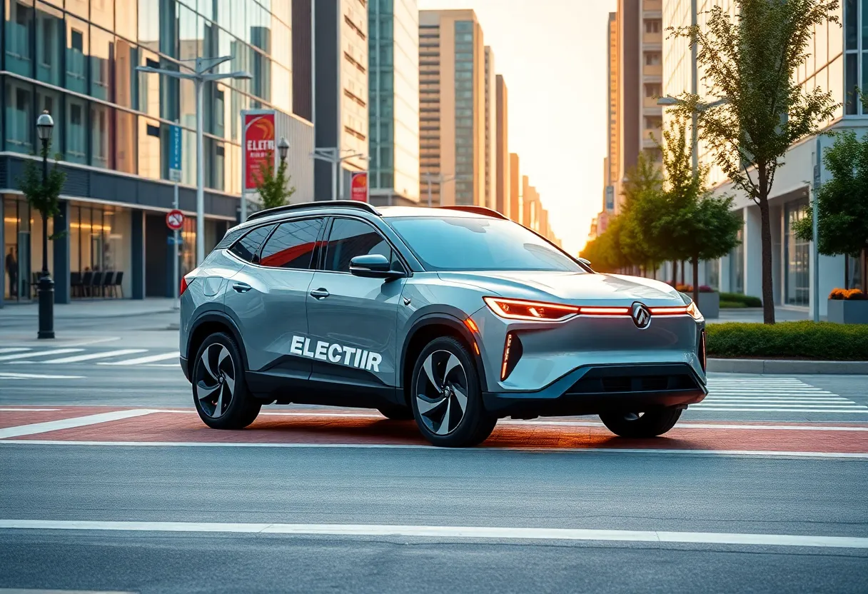 2026 Toyota All-Electric C-HR parked in an urban environment