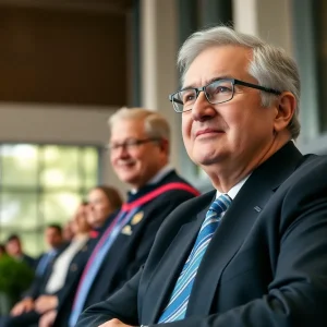 Image depicting the transition of leadership at the University of Houston