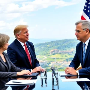 Diplomatic meeting showcasing U.S. and Italian cooperation.