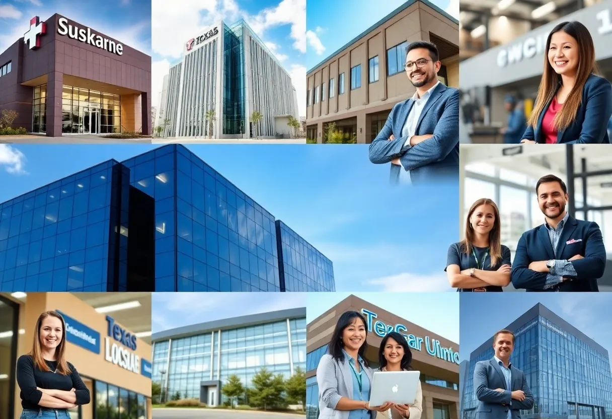 Collage of Texas-based companies recognized as best places to work