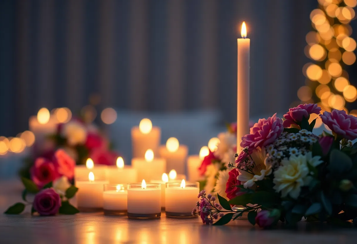 Candlelight vigil for Giles Pond