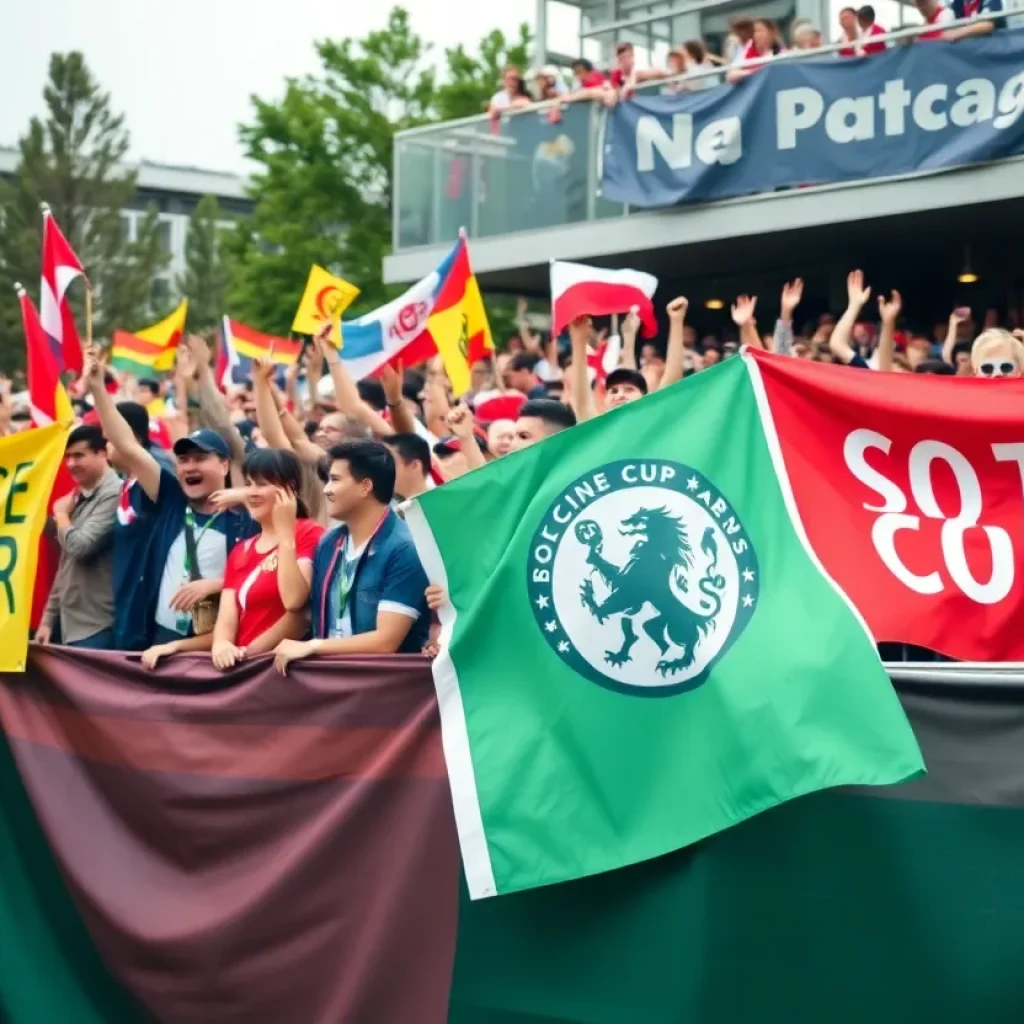 Fans celebrating during the Copa America tournament in Houston