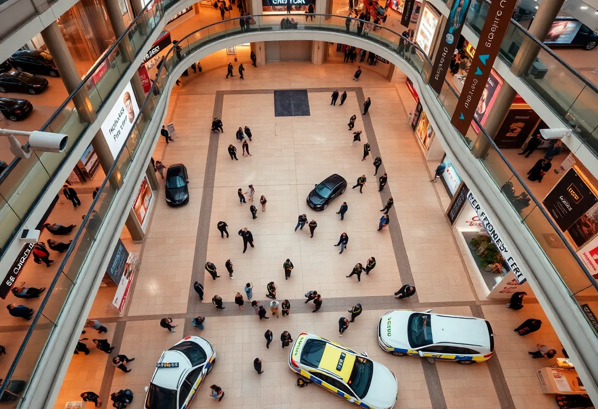 Police presence at Houston's Galleria Mall after gunfire incident
