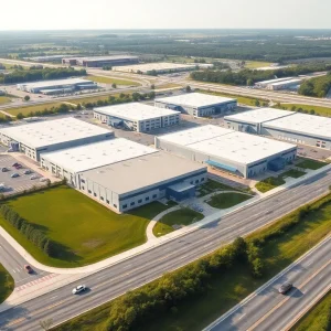 Aerial view of Hightower Business Park in Houston