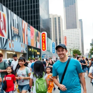 Families enjoying activities at Houston's summer events