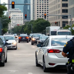 Houston traffic enforcement officers monitoring aggressive driving