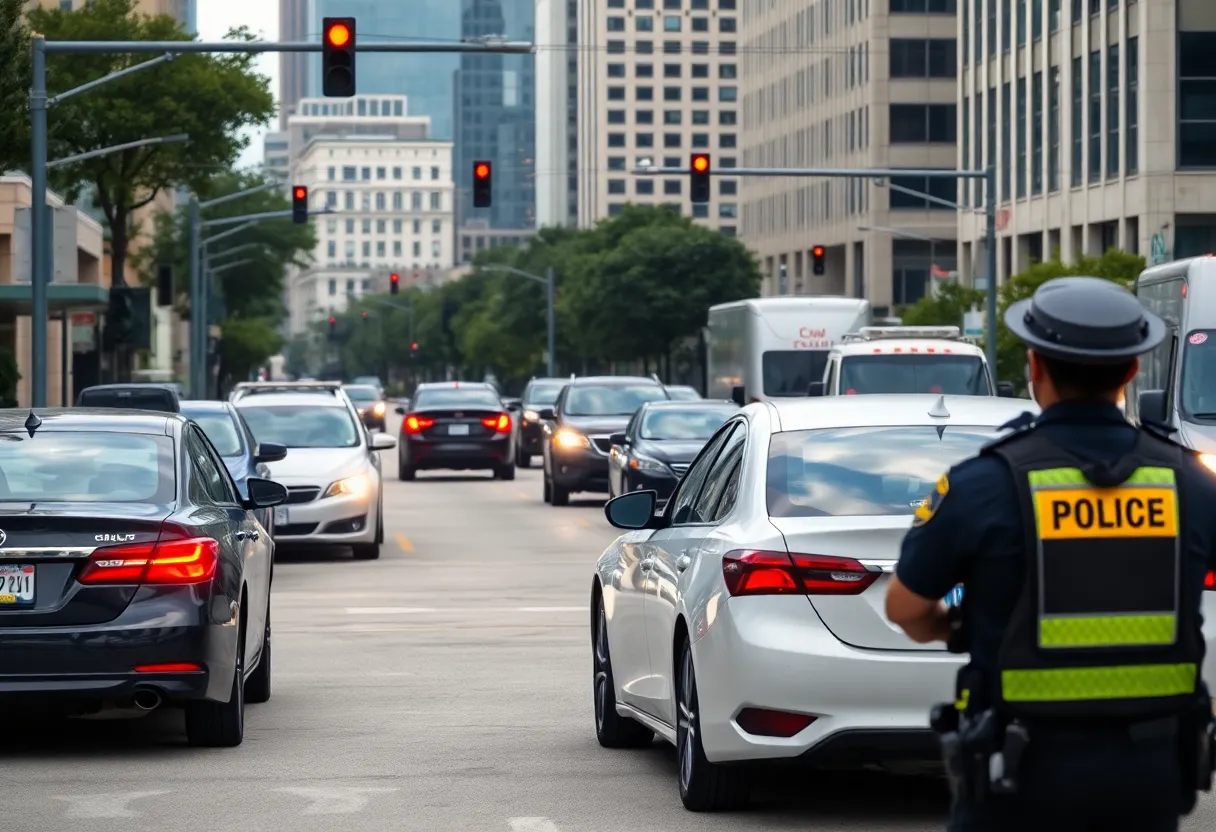 Houston traffic enforcement officers monitoring aggressive driving