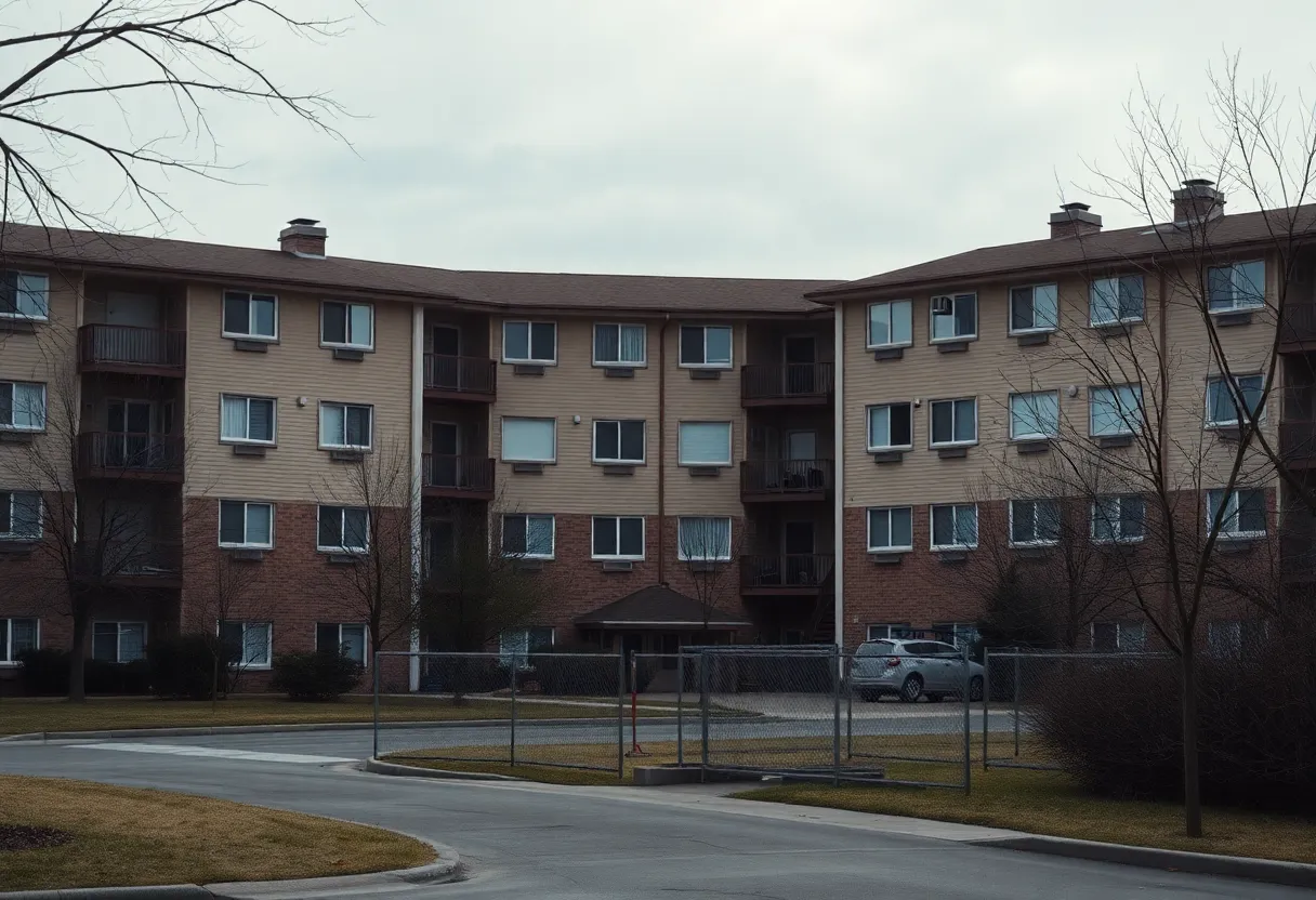 Exterior view of an apartment complex in Katy, Texas