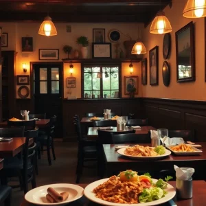 Interior of Kriti Kitchen showcasing Greek dishes