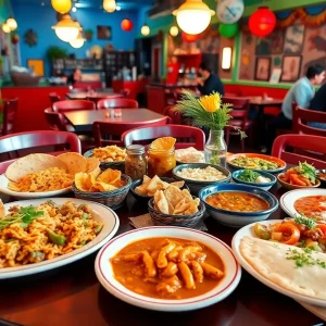 A selection of traditional Mexican dishes served in a Houston restaurant.