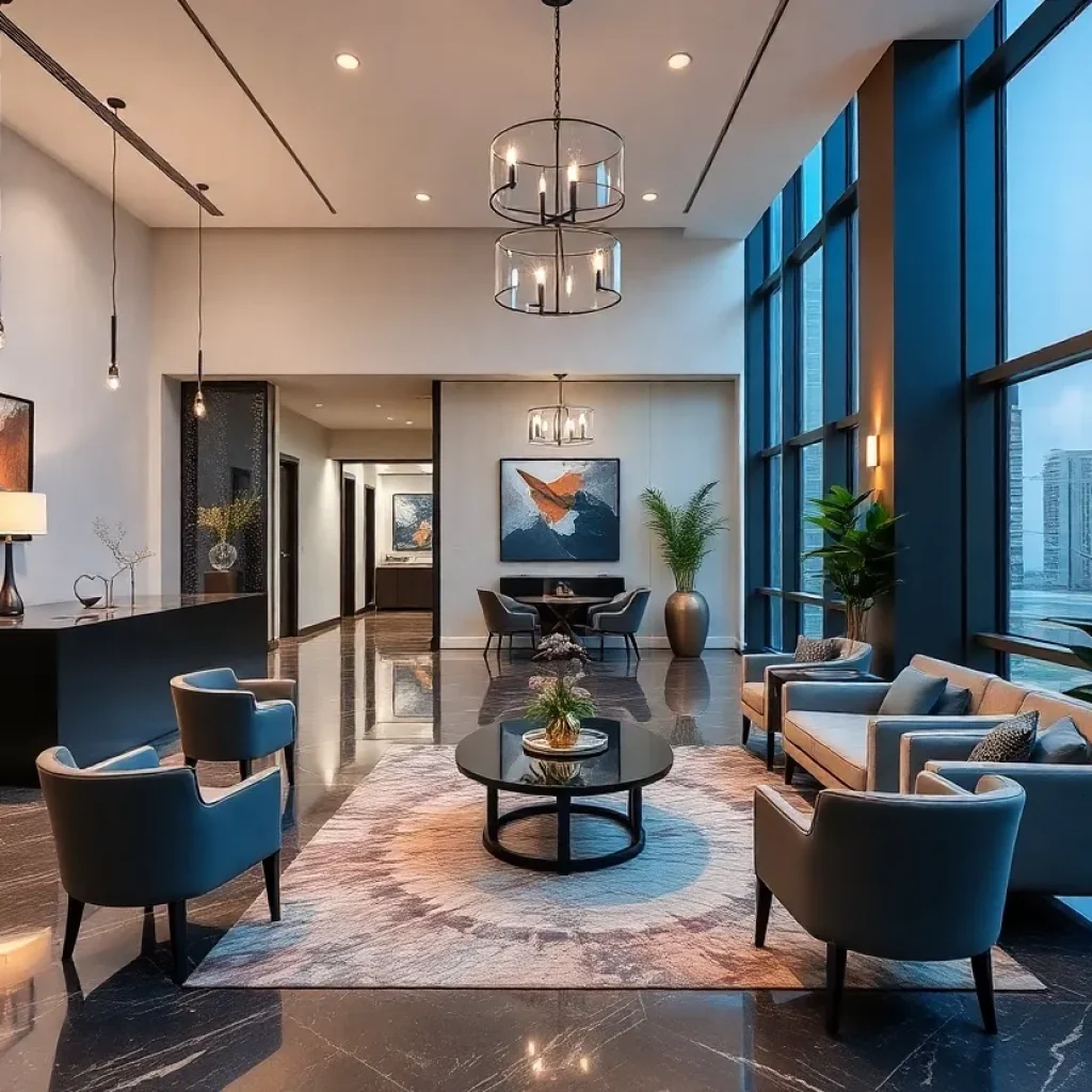 The interior of Nan & Company Properties office in Houston.