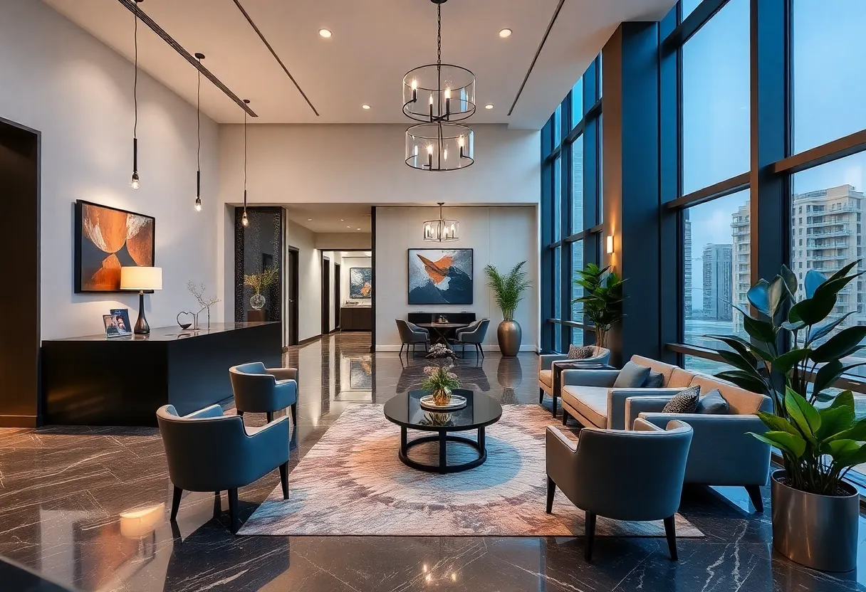 The interior of Nan & Company Properties office in Houston.
