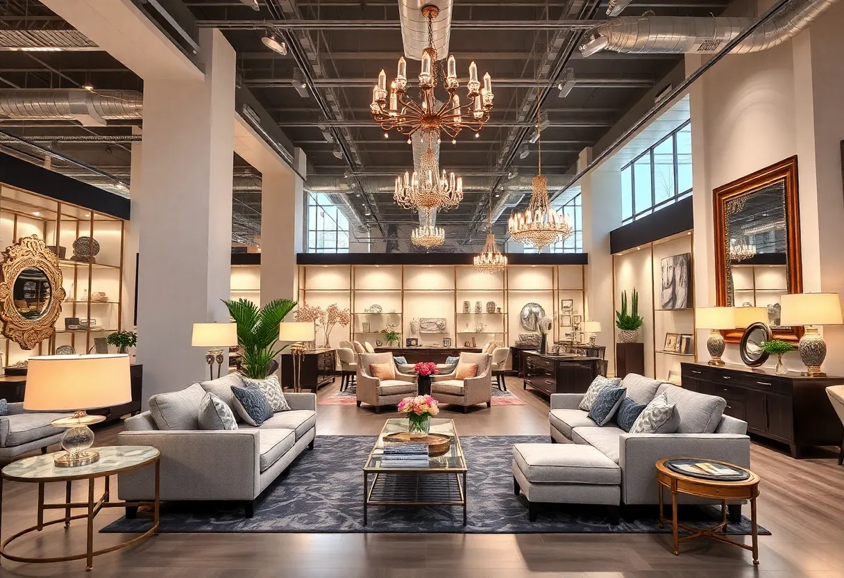 Interior view of Perigold showroom in Houston