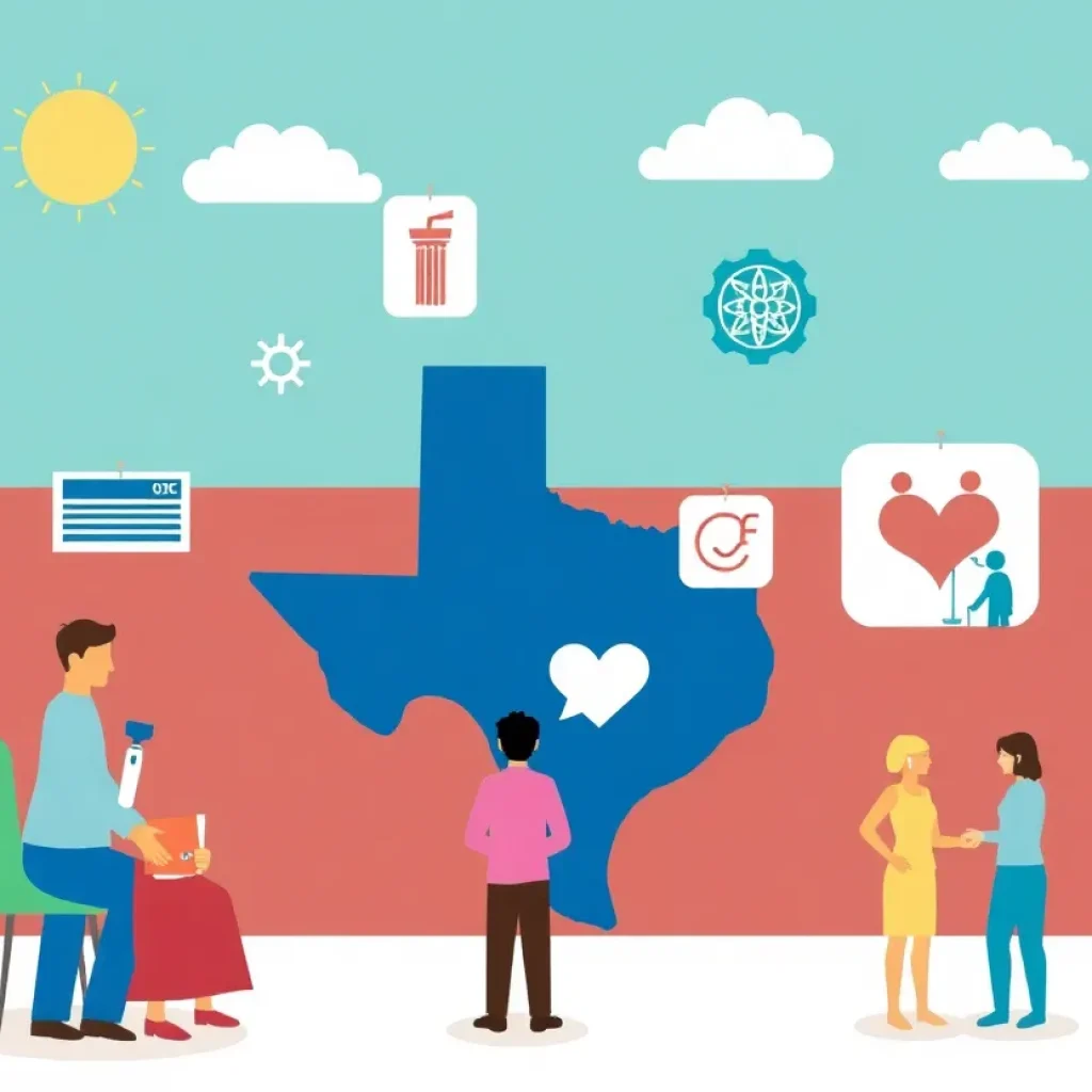 Artwork symbolizing support for ALS patients in Texas