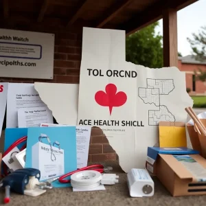 Illustrative image depicting the impact of budget cuts on Texas local health services.