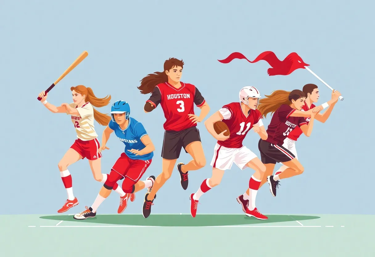 Collegiate athletes competing at the University of Houston