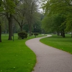 A tranquil park setting affected by a recent shooting incident.