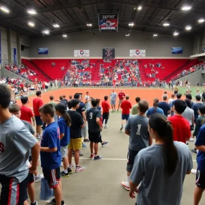 Young athletes participating in the AAU Junior Olympic Games in Houston.
