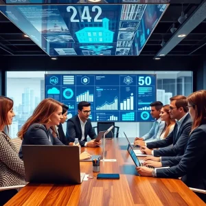 Representation of AI integration in real estate operations