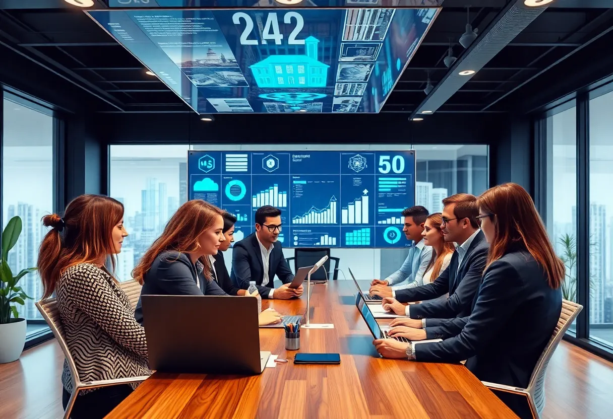 Representation of AI integration in real estate operations