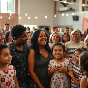 Community members celebrating the legacy of Rosemary Keibler in Houston.