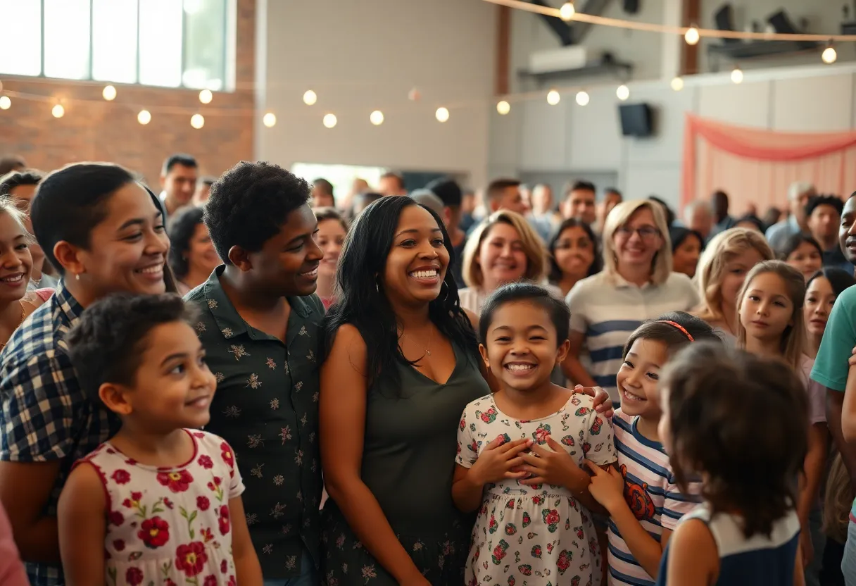 Community members celebrating the legacy of Rosemary Keibler in Houston.
