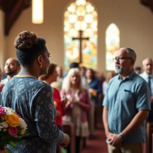 Community members gather to pay tribute to a beloved nurse.