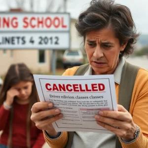 Cancellation notice for E-Z Way Driver Training classes
