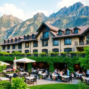 Overview of Four Seasons Hotel Whistler in a scenic mountain setting