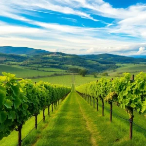 Scenic vineyard representing Franklin Vines and community empowerment in winemaking.