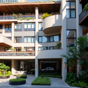 Exterior view of Hotel Saint Augustine with unique design