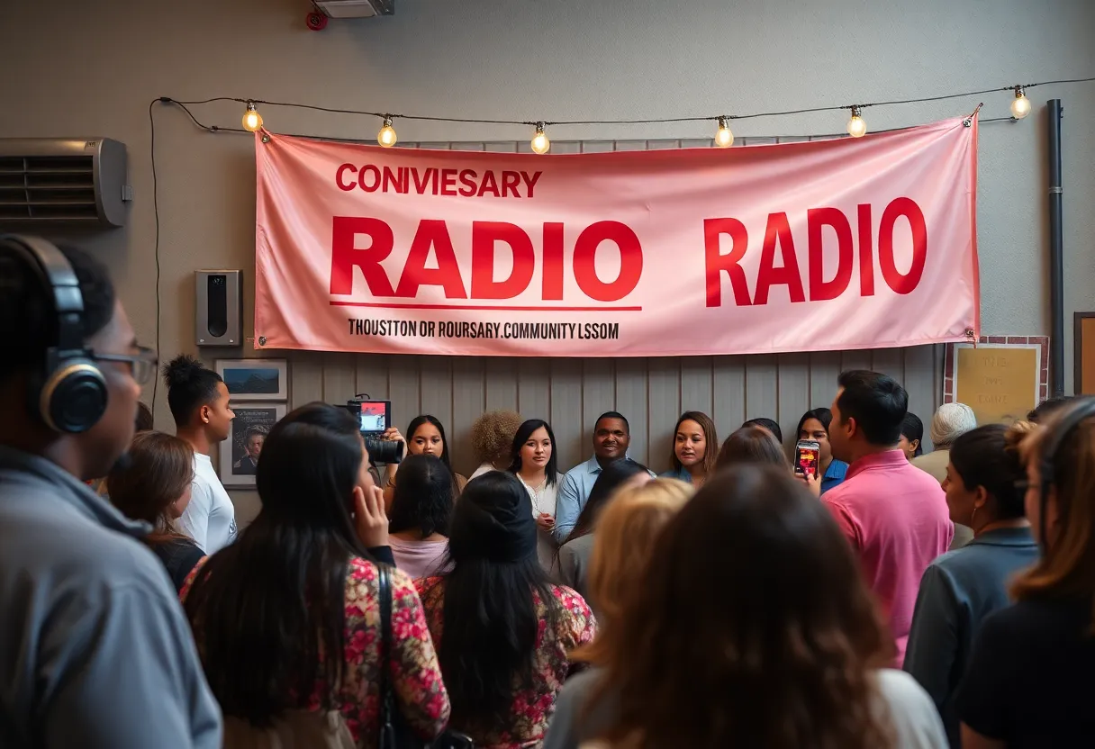 Houston community radio station celebration event.
