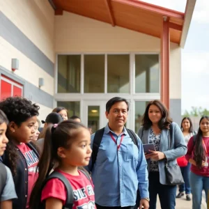 Houston school environment with students and teachers