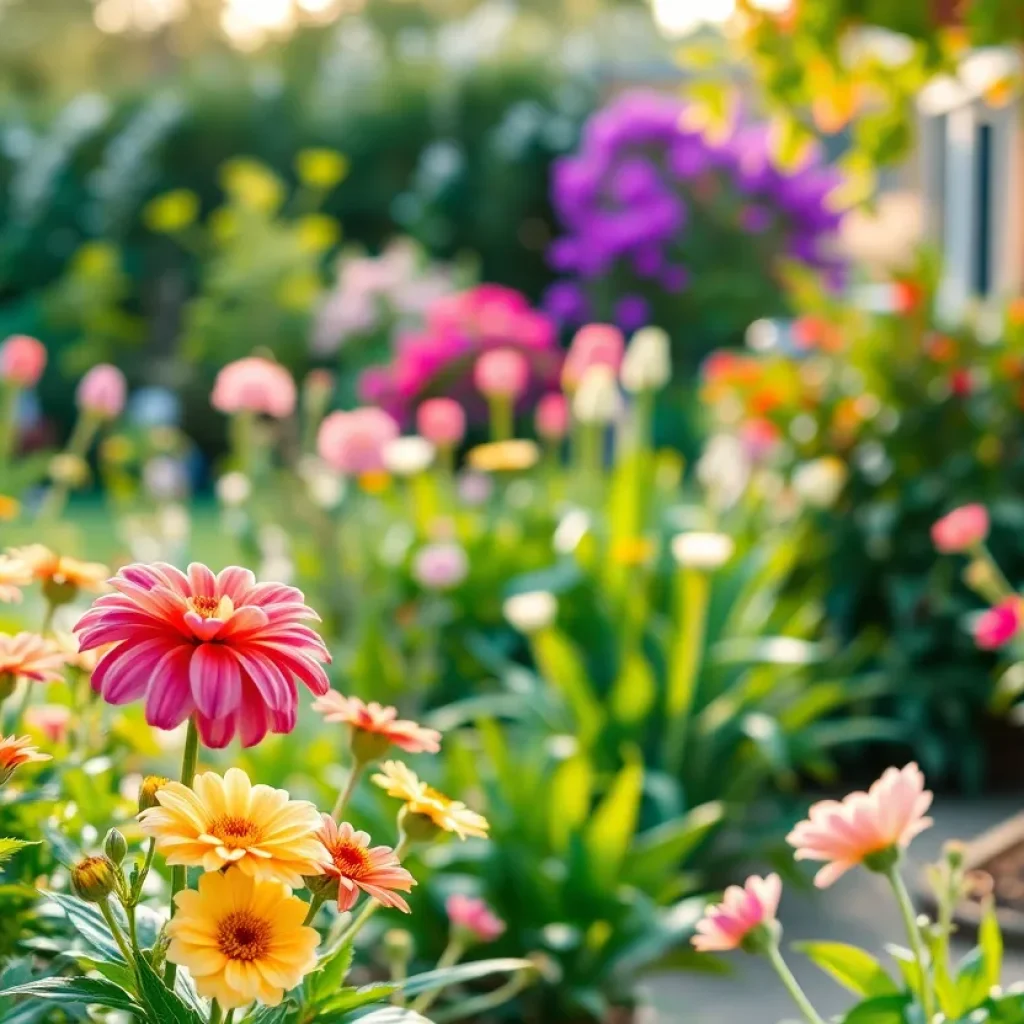 A beautiful garden filled with blooming flowers representing love and legacy.