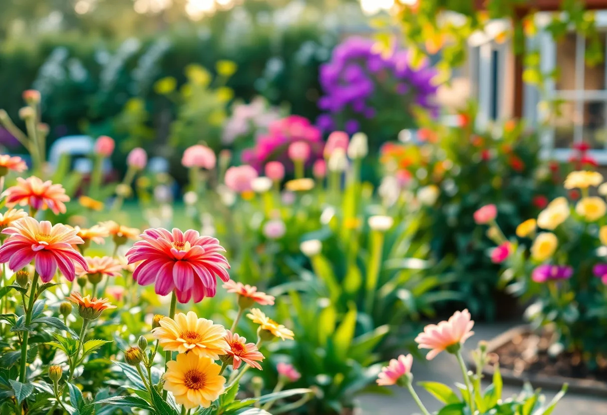 A beautiful garden filled with blooming flowers representing love and legacy.
