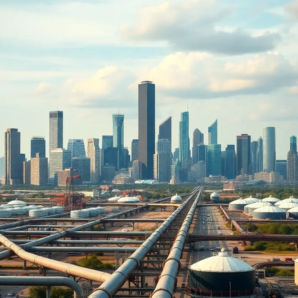 Pipelines transporting crude oil in Houston