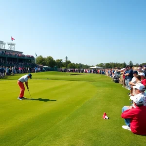 Crowd enjoying the Texas Children's Houston Open golf tournament