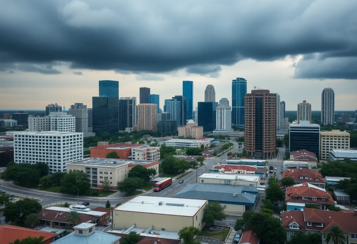 Community members in Houston engaging in recovery efforts following Hurricane Beryl disaster.