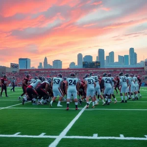 Houston Texans football team in action on the field