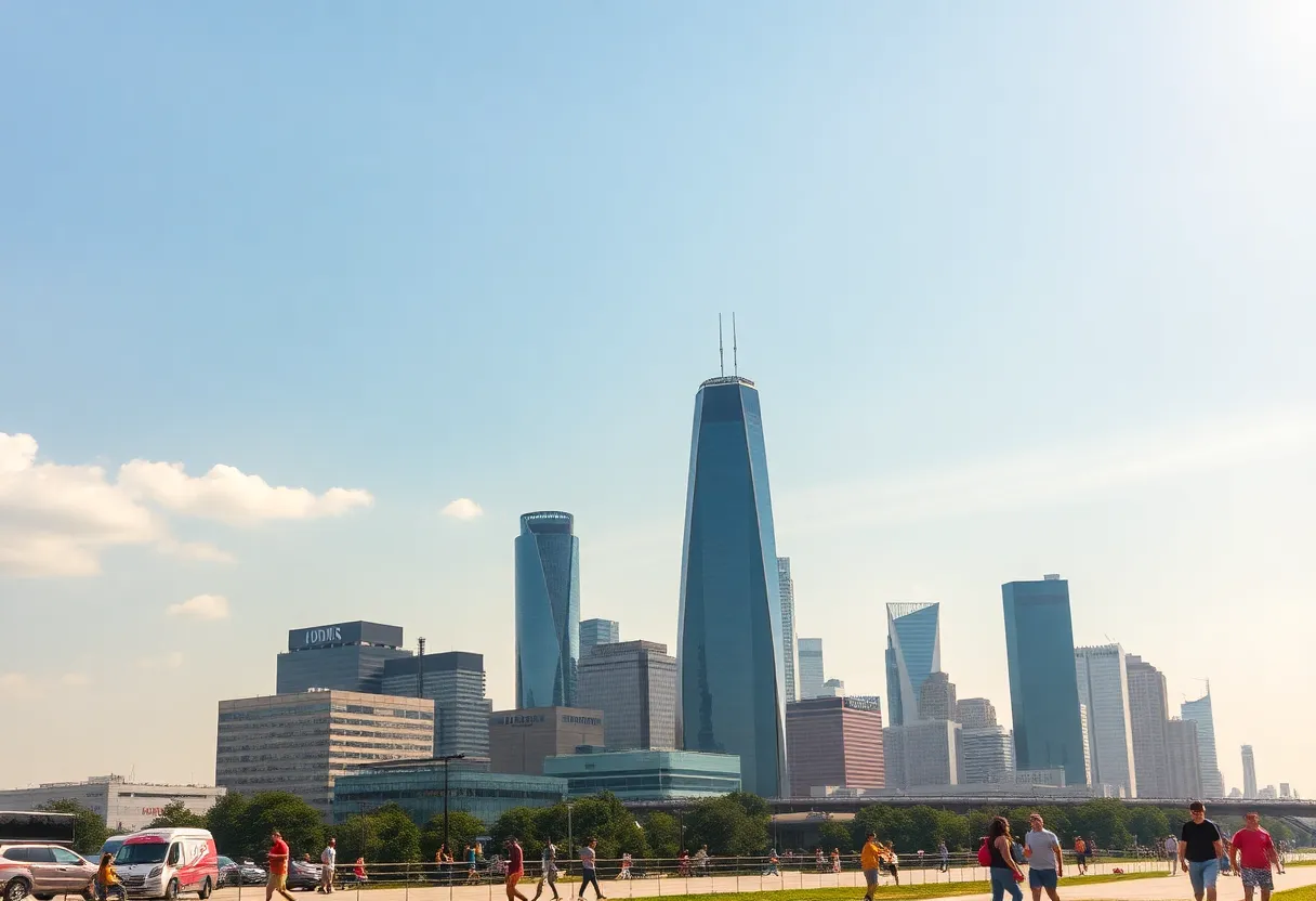 Transition of Houston weather from rainy to hot and sunny