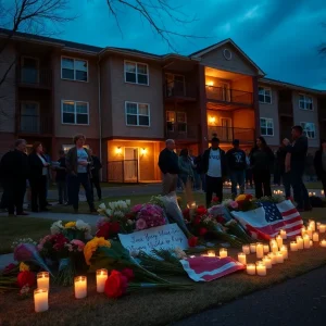 Community memorial for shooting victim outside an apartment complex in Houston