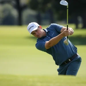 Golfer on the course at the Houston Open