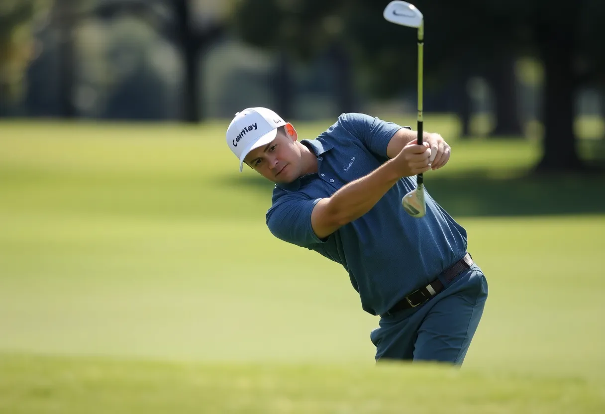 Golfer on the course at the Houston Open