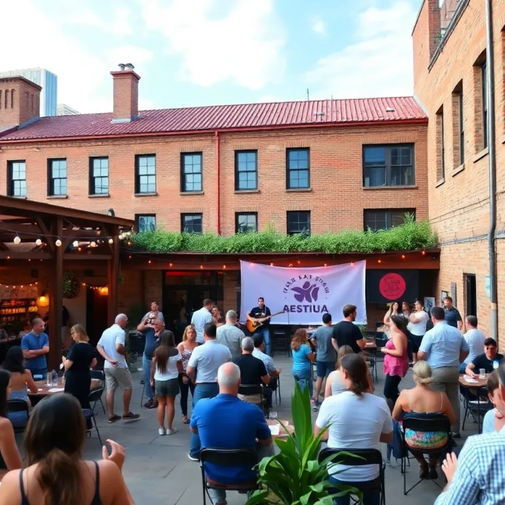 A community event at the newly revitalized Raven Tower in Houston