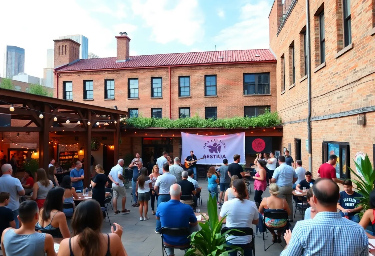 A community event at the newly revitalized Raven Tower in Houston