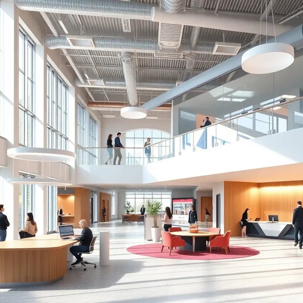 Architectural rendering of Rice University Alumni Office Expansion