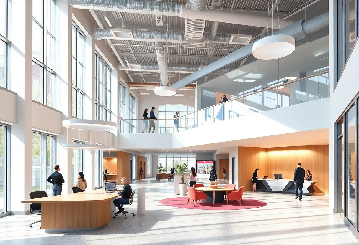Architectural rendering of Rice University Alumni Office Expansion